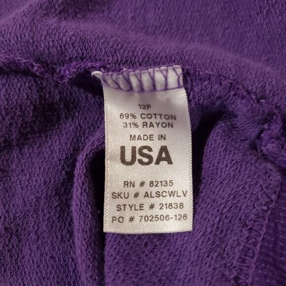 Fresh Produce Cowl Neck Purple Long Sleeve Knit Pullover Sweater Womens Size XS - Picture 8 of 9